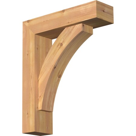 Thorton Block Smooth Bracket W/ Offset Brace, Western Red Cedar, 5 1/2W X 20D X 24H